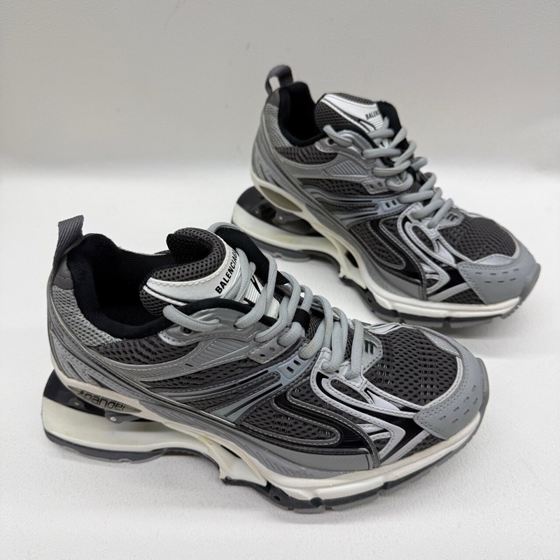 Balenciaga巴黎世家 X-Pander 網布做舊低幫 灰棕色 36碼-11