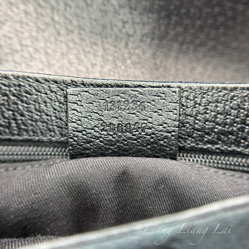 GUCCI 古馳 經典GG黑色提花布腰包|斜背包-2