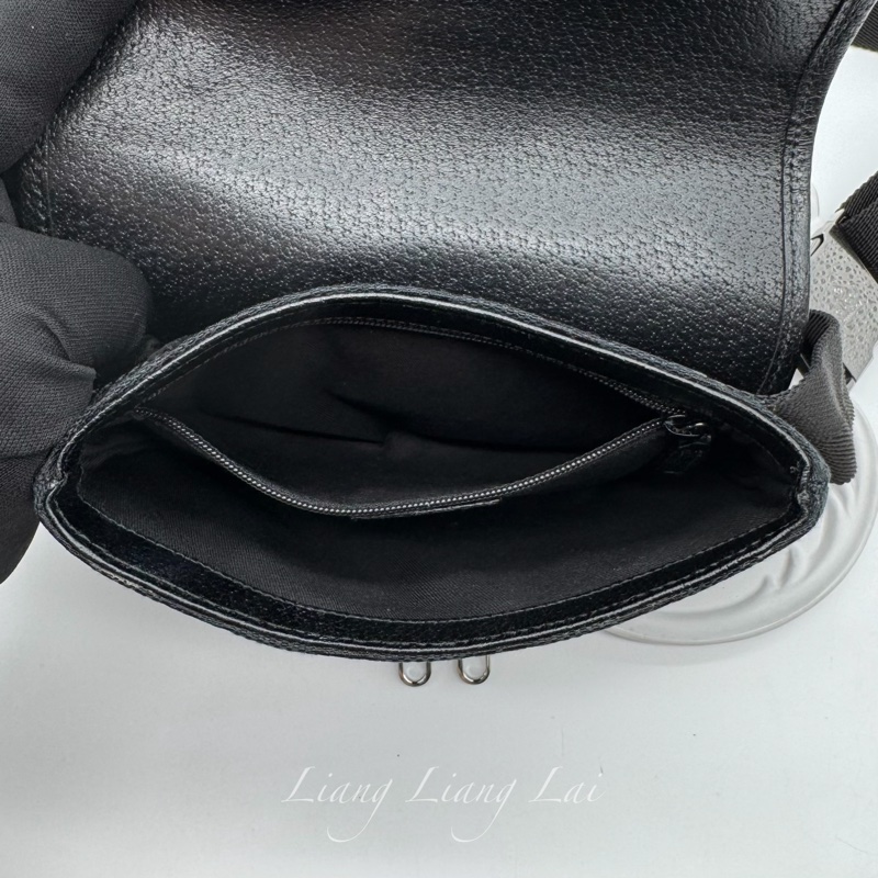 GUCCI 古馳 經典GG黑色提花布腰包|斜背包-7