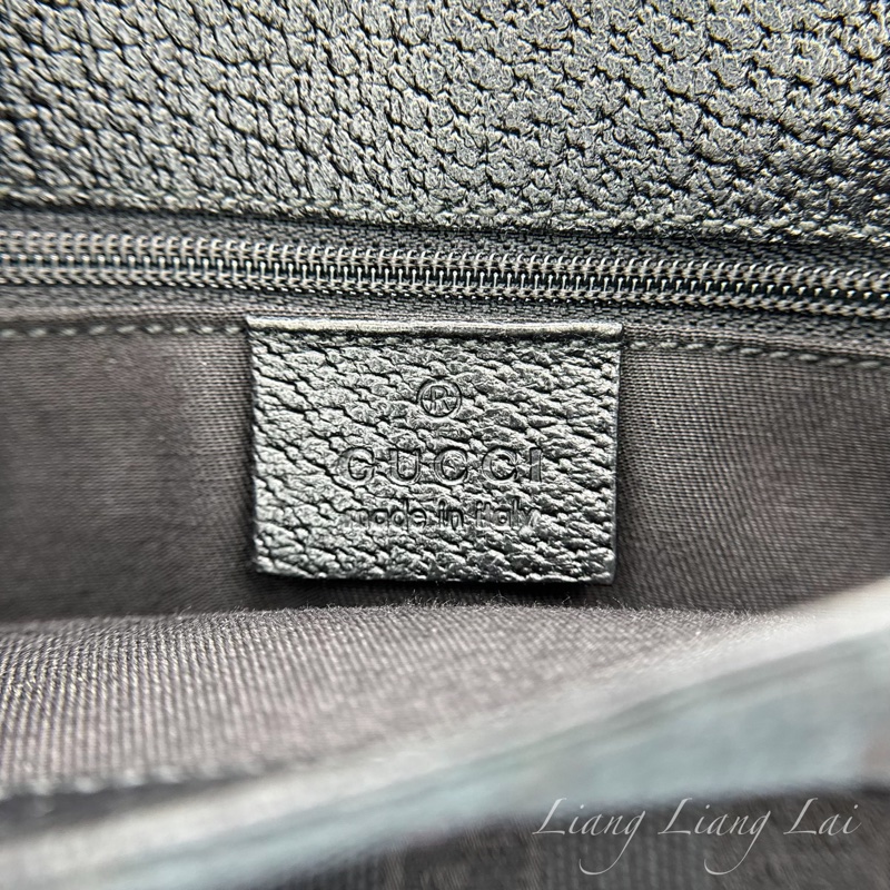 GUCCI 古馳 經典GG黑色提花布腰包|斜背包-8