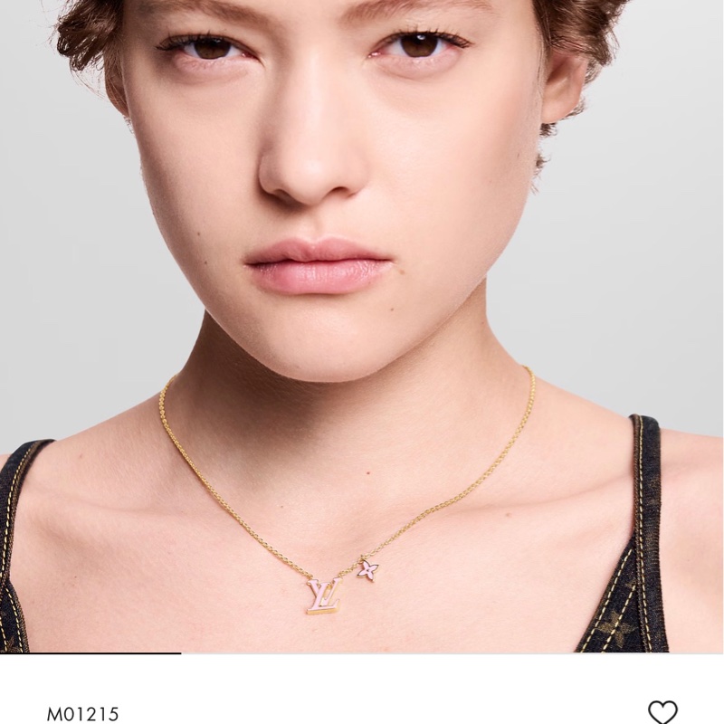 LV 琺瑯logo項鍊-2