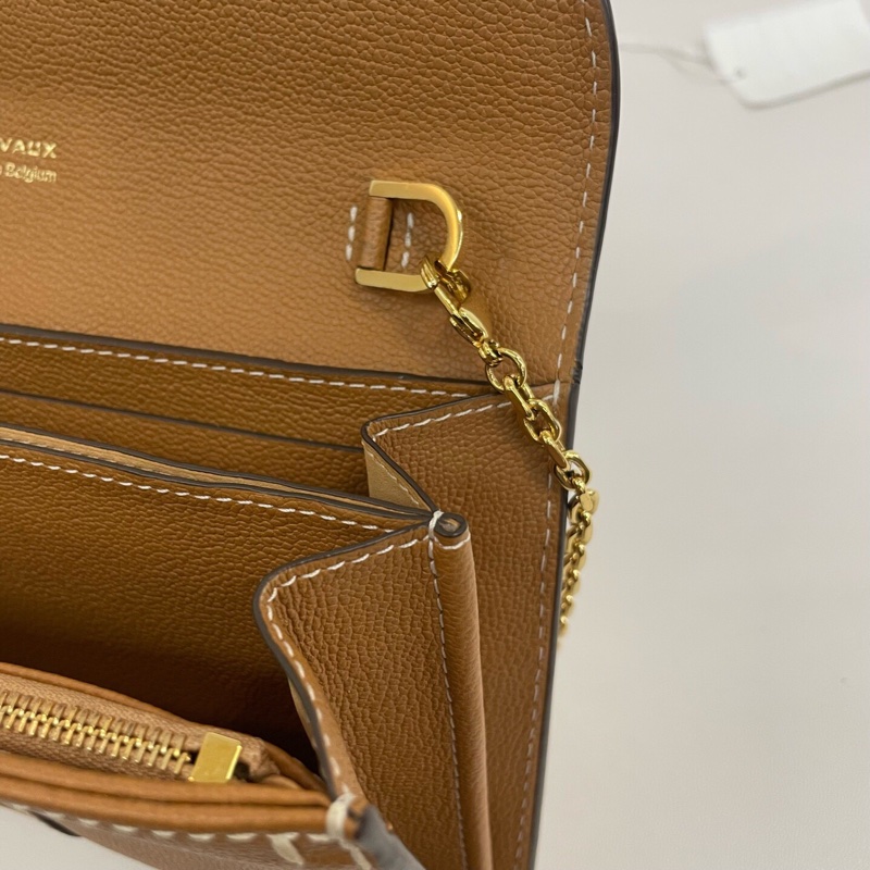 DELVAUX 德爾沃Brillant woc焦糖色外縫單肩斜挎包。-6