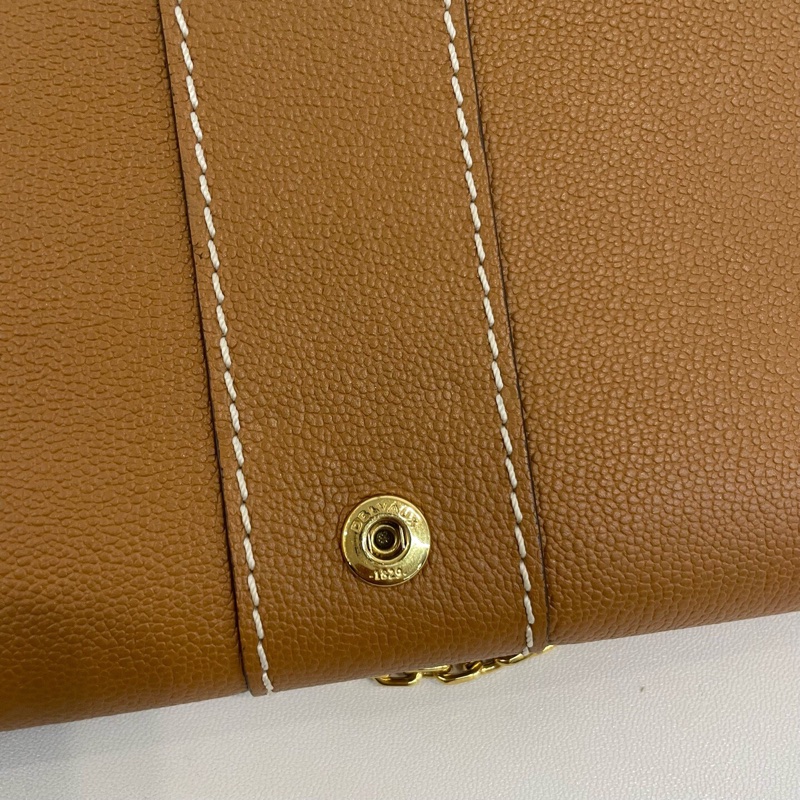 DELVAUX 德爾沃Brillant woc焦糖色外縫單肩斜挎包。-9