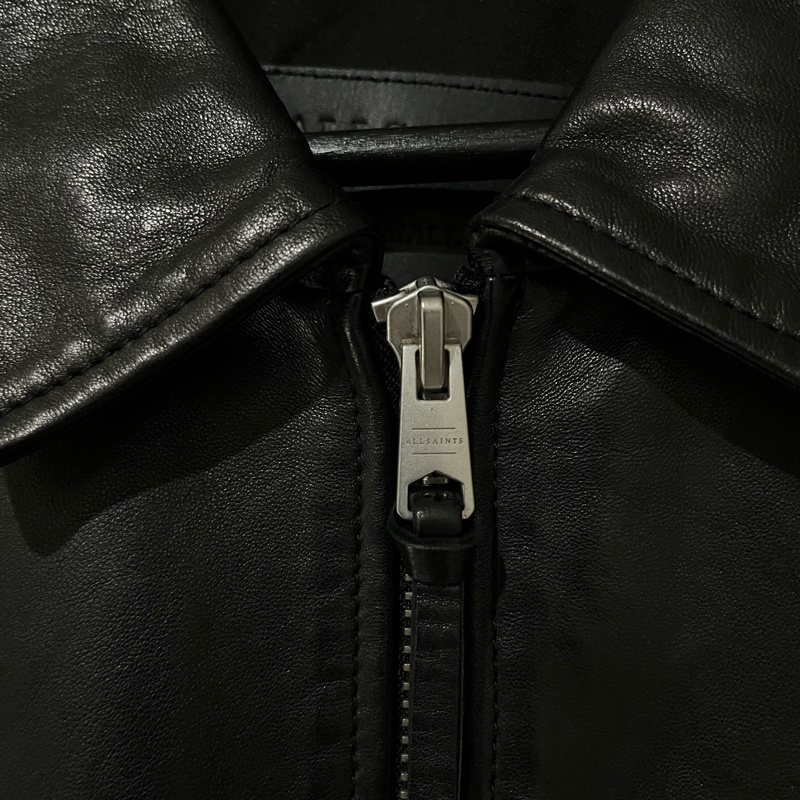 🖤ALLSAINTS🖤皮衣 Men’s S 男女穿都帥😎 黑 亮皮98成新 背殺 辣妹 🕶️-3