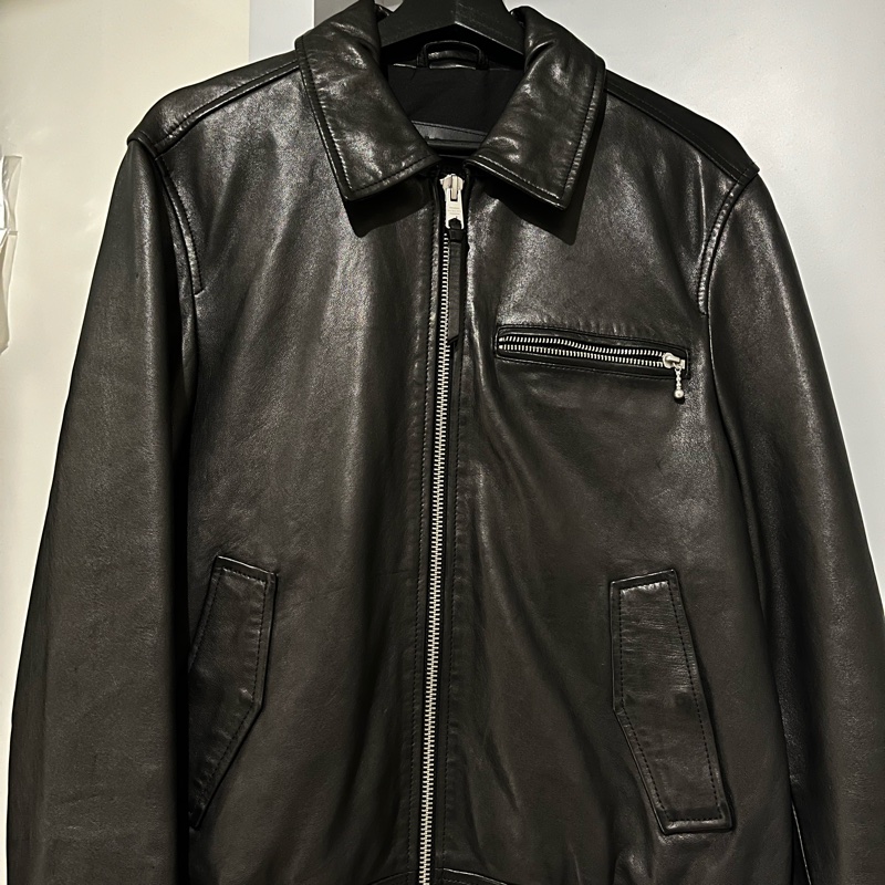 🖤ALLSAINTS🖤皮衣 Men’s S 男女穿都帥😎 黑 亮皮98成新 背殺 辣妹 🕶️-7