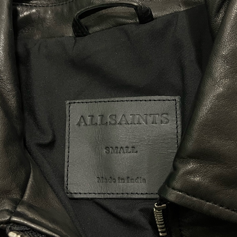 🖤ALLSAINTS🖤皮衣 Men’s S 男女穿都帥😎 黑 亮皮98成新 背殺 辣妹 🕶️-9