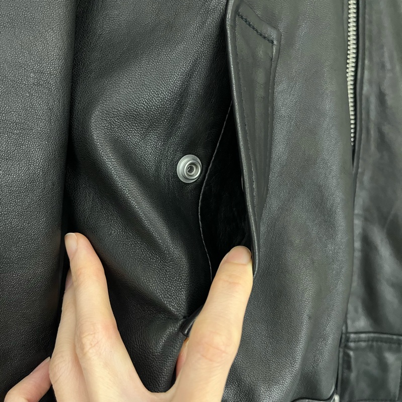 🖤ALLSAINTS🖤皮衣 Men’s S 男女穿都帥😎 黑 亮皮98成新 背殺 辣妹 🕶️-14