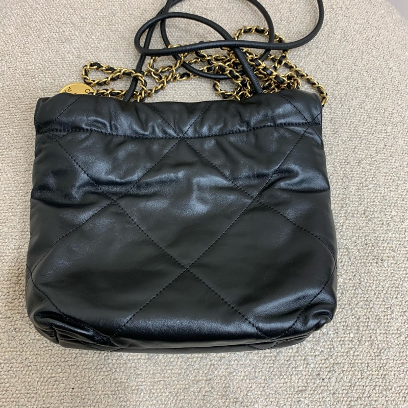 全新未使用!Chanel 香奈兒22bag mini 黑金扣-2