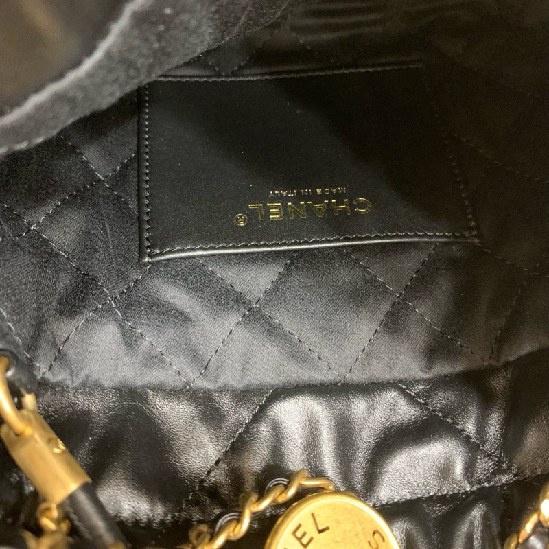全新未使用!Chanel 香奈兒22bag mini 黑金扣-14