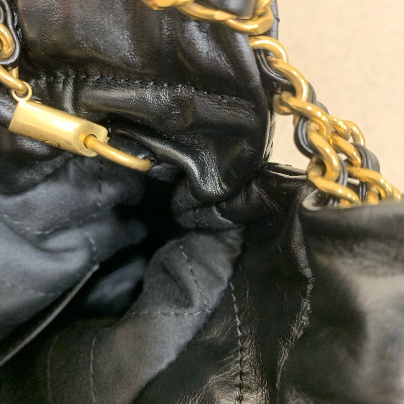 全新未使用!Chanel 香奈兒22bag mini 黑金扣-18