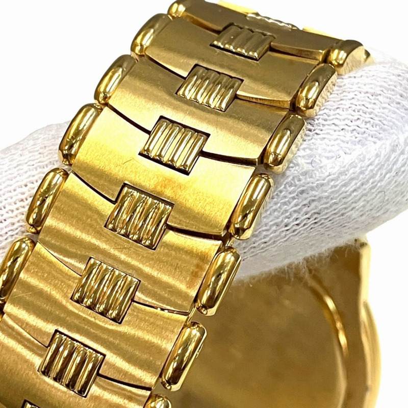 Christian Dior 月相三曆腕錶,總重 70.6 克,鍍金飾面,石英機芯,白色錶盤,貨號 61.271-6