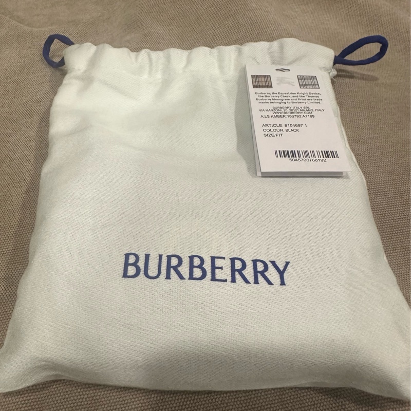 BURBERRY 黑色皮革圓形金扣零錢包-4
