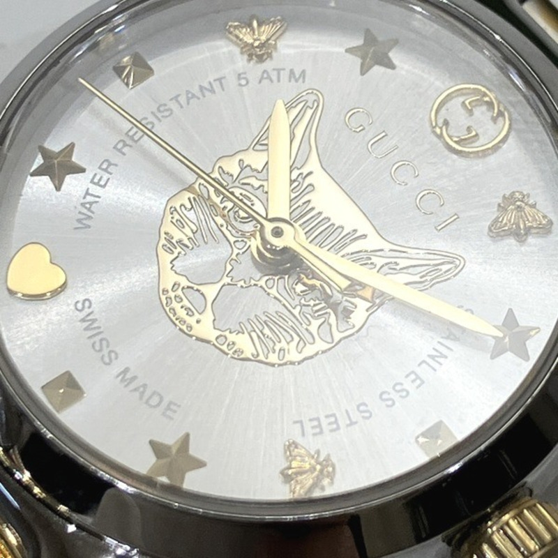 Gucci G-Timeless 126.5 石英貓頭女錶-3