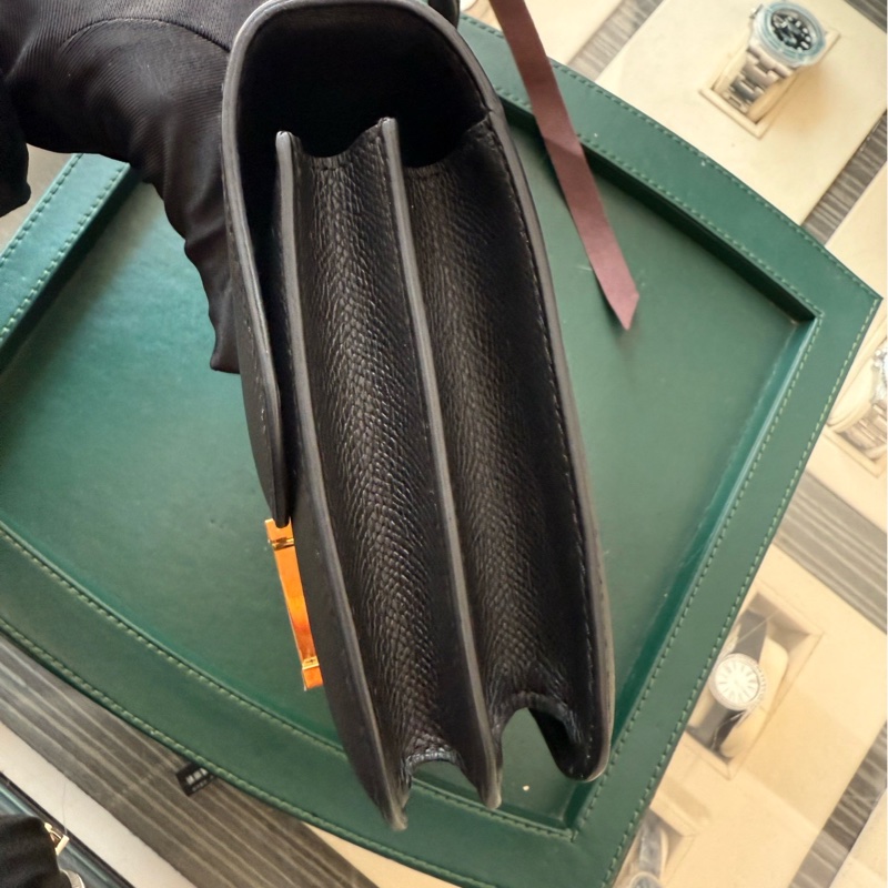 Hermes愛馬仕 constance19康康 黑金扣 epsom皮 D刻-4