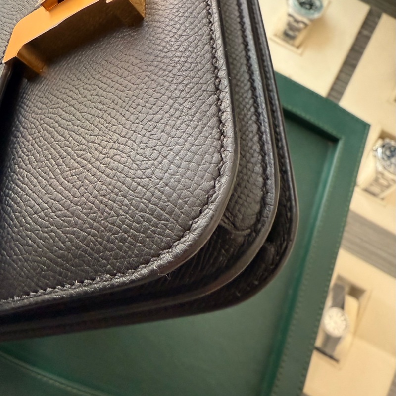 Hermes愛馬仕 constance19康康 黑金扣 epsom皮 D刻-6