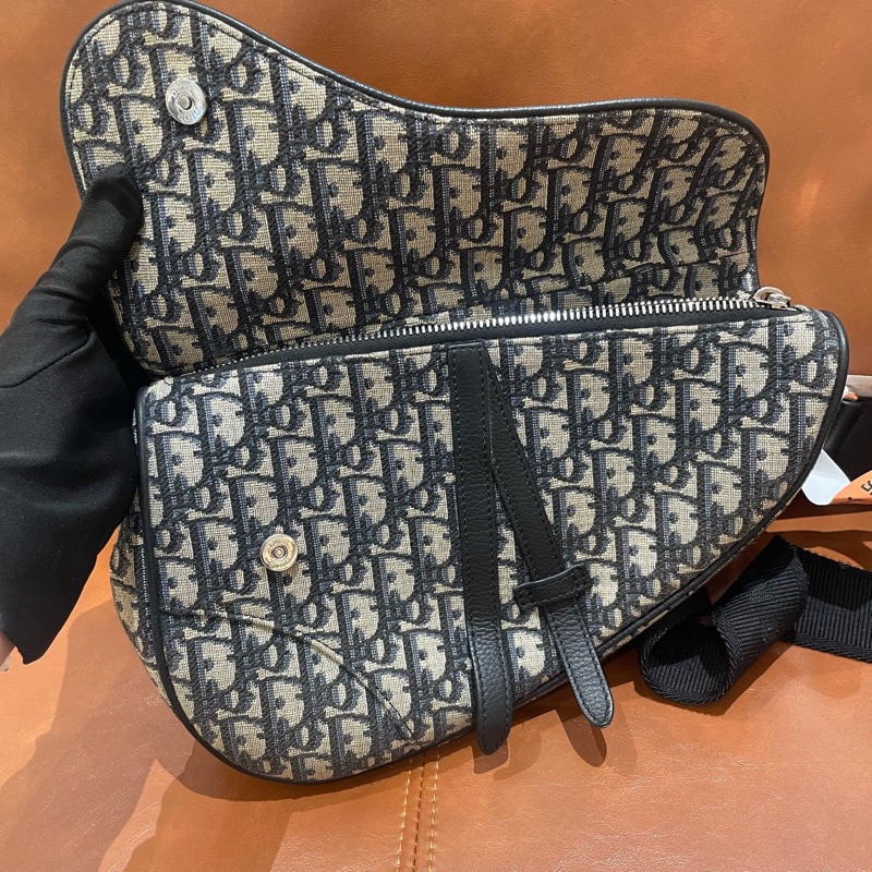Dior/迪奧 馬鞍包 Saddle 標誌性Oblique刺繡印花老花滿印-3