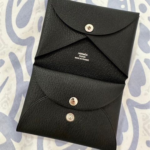愛馬仕HERMES CALVI DUO 黑色