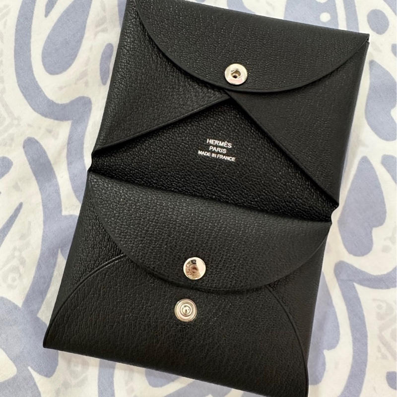 愛馬仕HERMES CALVI DUO 黑色-0