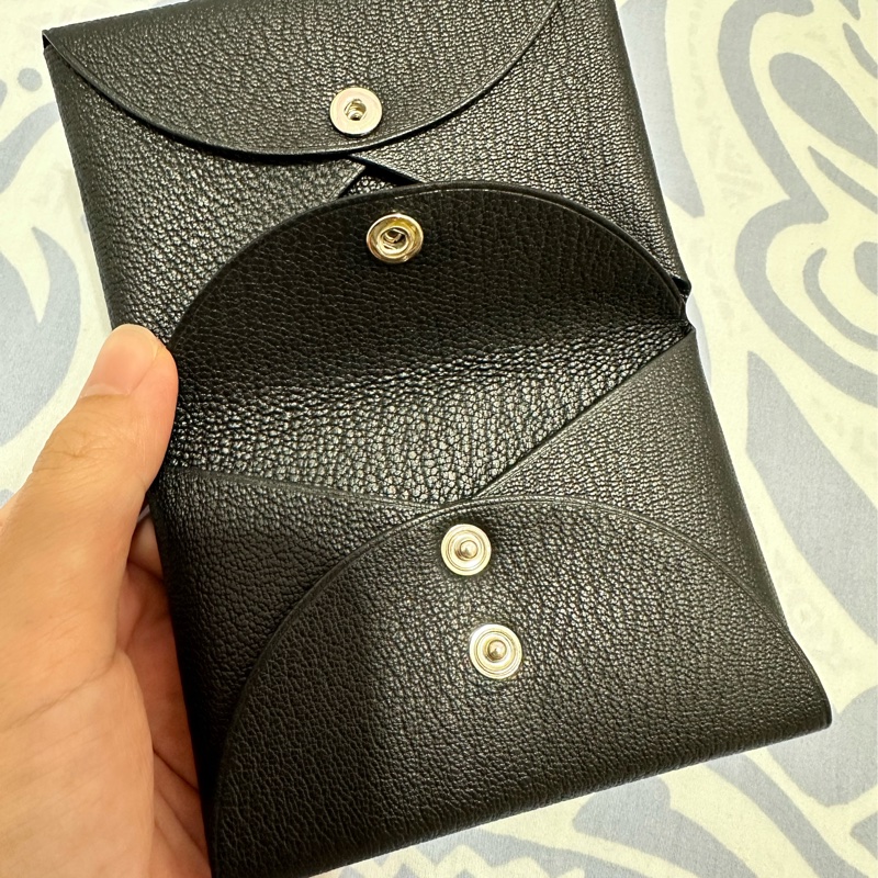 愛馬仕HERMES CALVI DUO 黑色-1