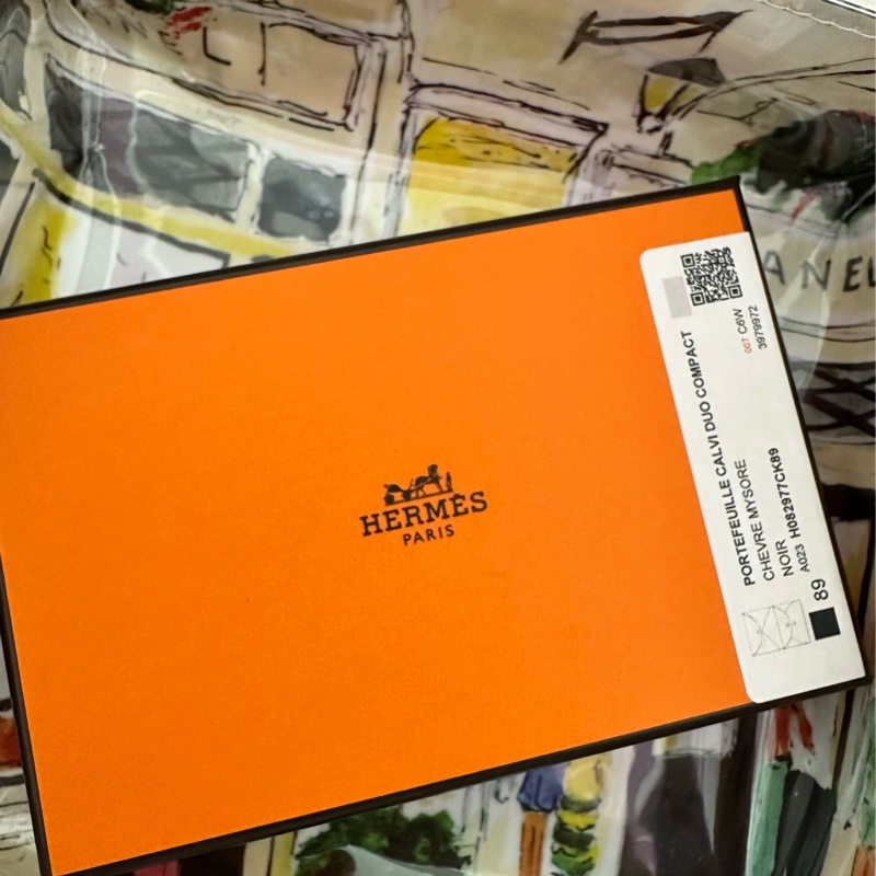 愛馬仕HERMES CALVI DUO 黑色-4