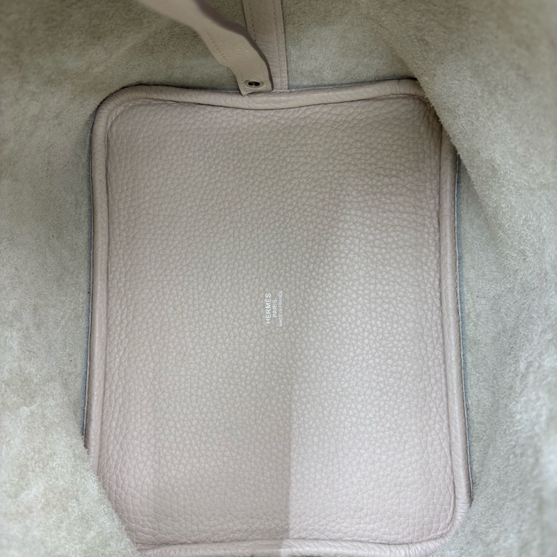 HERMES愛馬仕 Picotin Lock 22 銀扣 Clemence小公牛皮 菜籃子水桶包手提-8