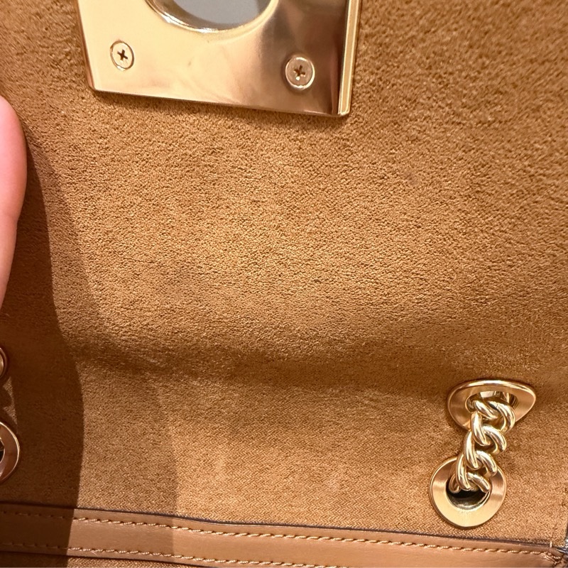 COACH 白色金鍊包|鏈背帶|肩背包/斜背包-11