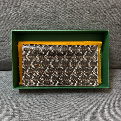 Goyard 翻蓋長夾 黑棕