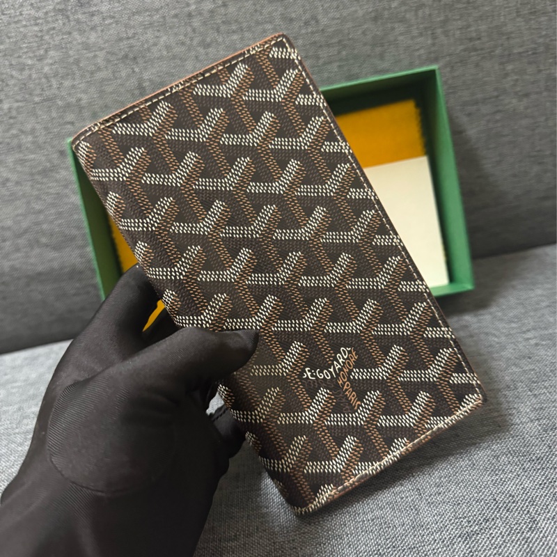 Goyard 翻蓋長夾 黑棕-1