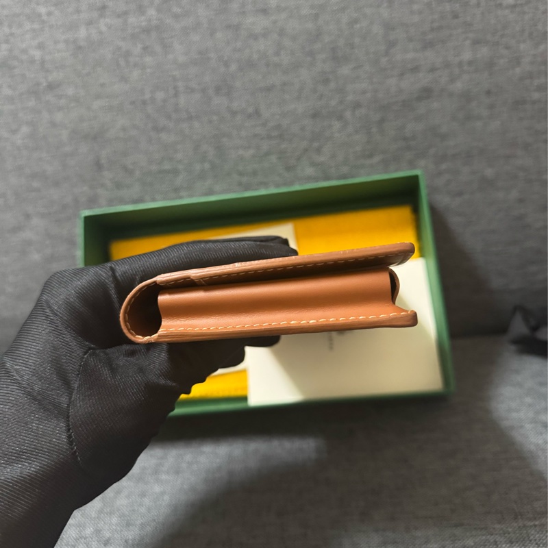 Goyard 翻蓋長夾 黑棕-3
