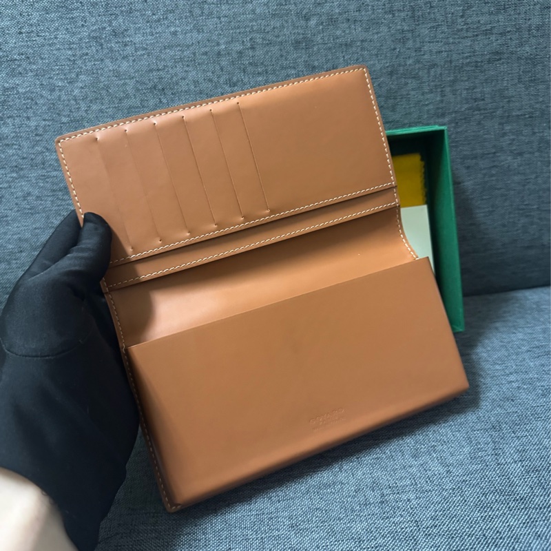 Goyard 翻蓋長夾 黑棕-9