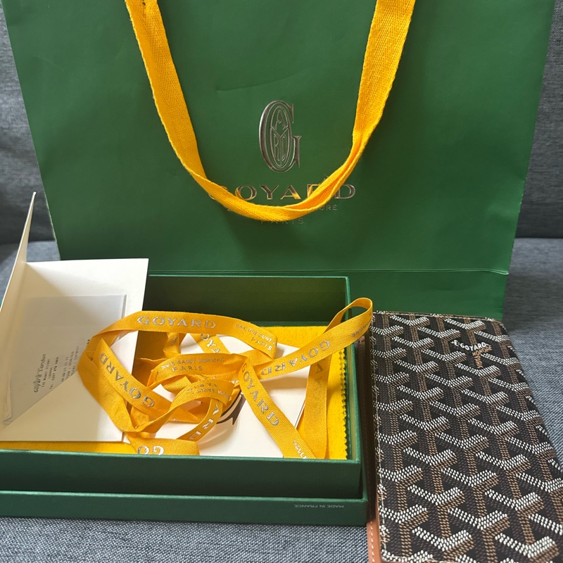 Goyard 翻蓋長夾 黑棕-10