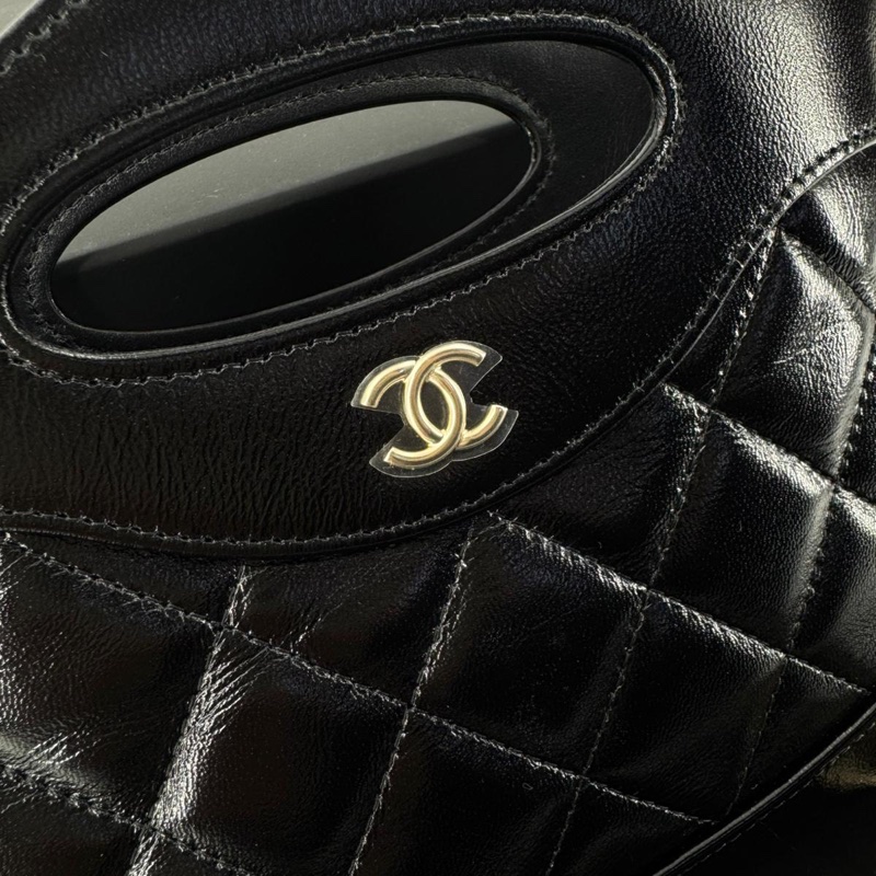 Chanel 31 Nano Black Shiny Lambskin Bag with GHW-2