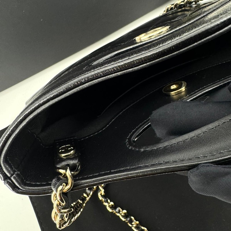 Chanel 31 Nano Black Shiny Lambskin Bag with GHW-10