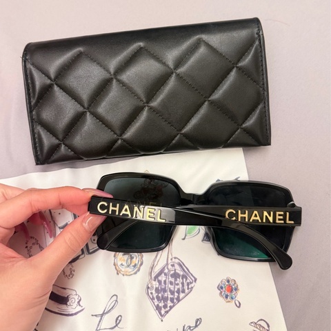 chanel5408墨鏡 黑金