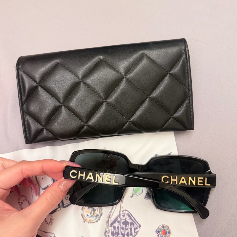 chanel5408墨鏡 黑金-8