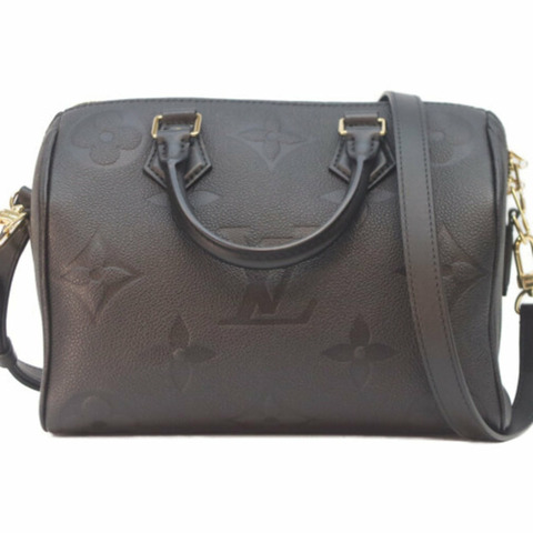 路易威登 M58951 Monogram Empreinte Noir Speedy 25 肩包，黑色，金色五金，女士款