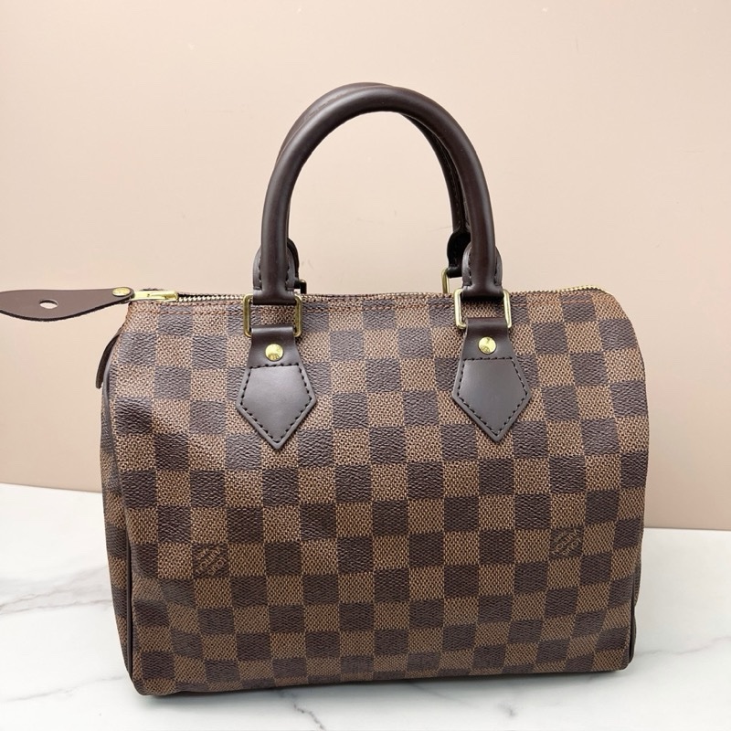 LV N41532 speedy25 棋盤格波士頓包-6