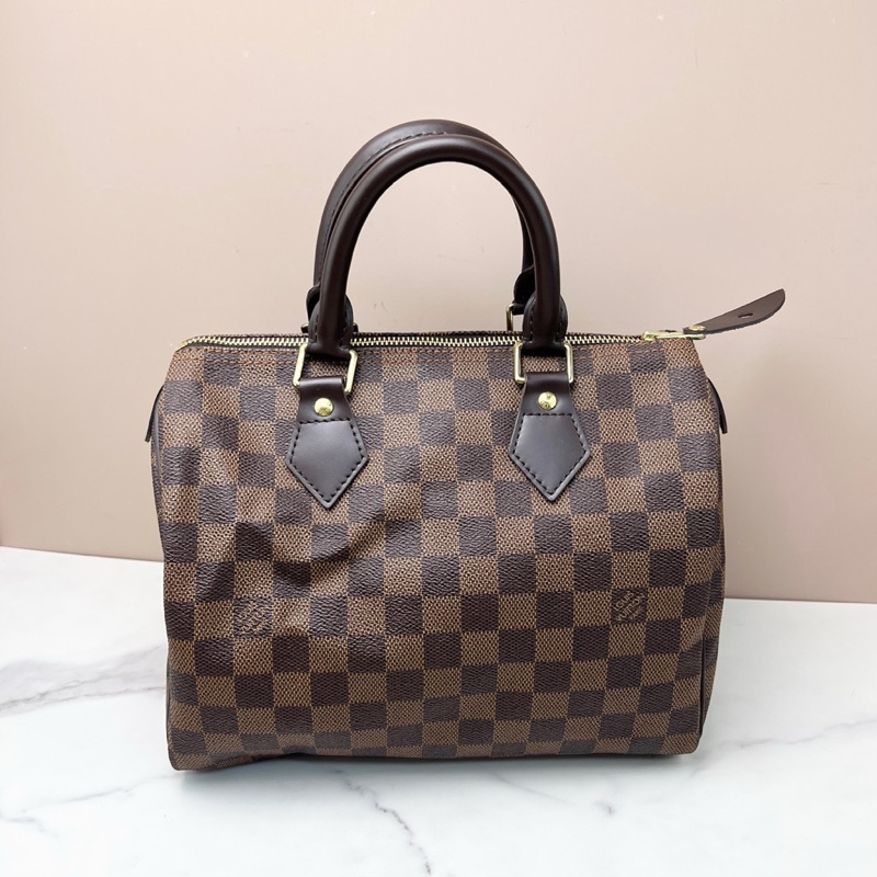 LV N41532 speedy25 棋盤格波士頓包-7