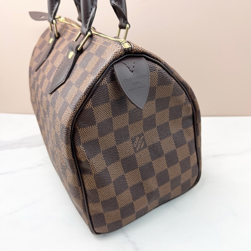 LV N41532 speedy25 棋盤格波士頓包-11