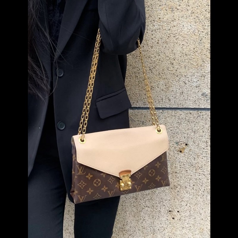 Lv Pallas Chain 老花拚牛皮鏈條包-2
