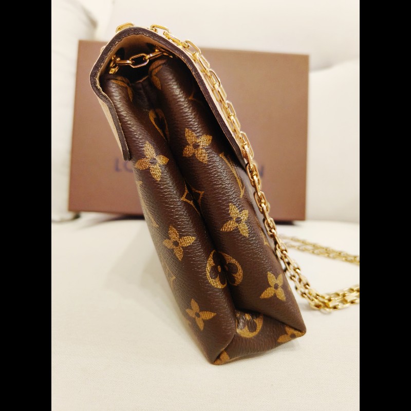 Lv Pallas Chain 老花拚牛皮鏈條包-8
