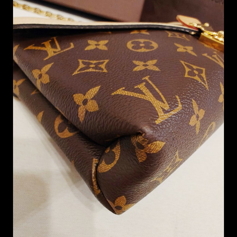 Lv Pallas Chain 老花拚牛皮鏈條包-10