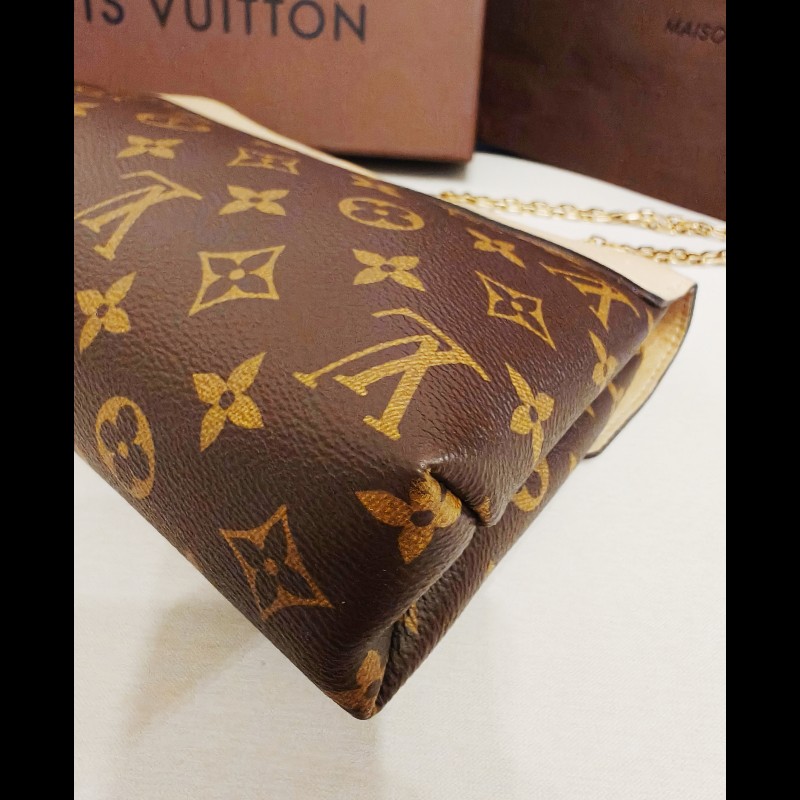 Lv Pallas Chain 老花拚牛皮鏈條包-12