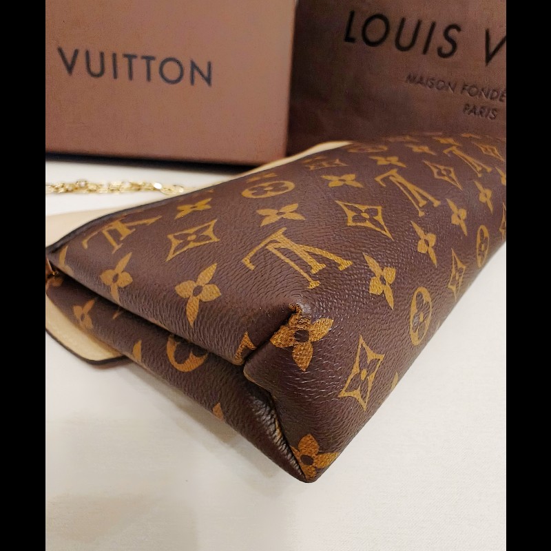 Lv Pallas Chain 老花拚牛皮鏈條包-13
