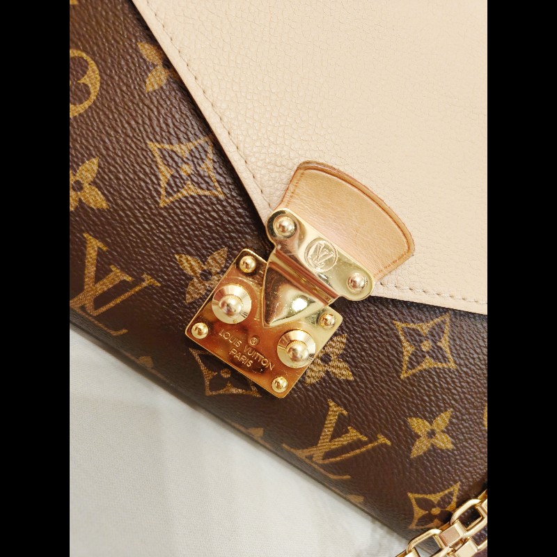 Lv Pallas Chain 老花拚牛皮鏈條包-19