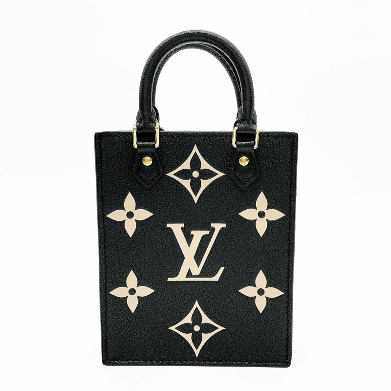 路易威登 Petite Sac Plat 肩背包，兩款，Monogram Empreinte 印花，M57937，皮革，金屬，黑色，女士款-0
