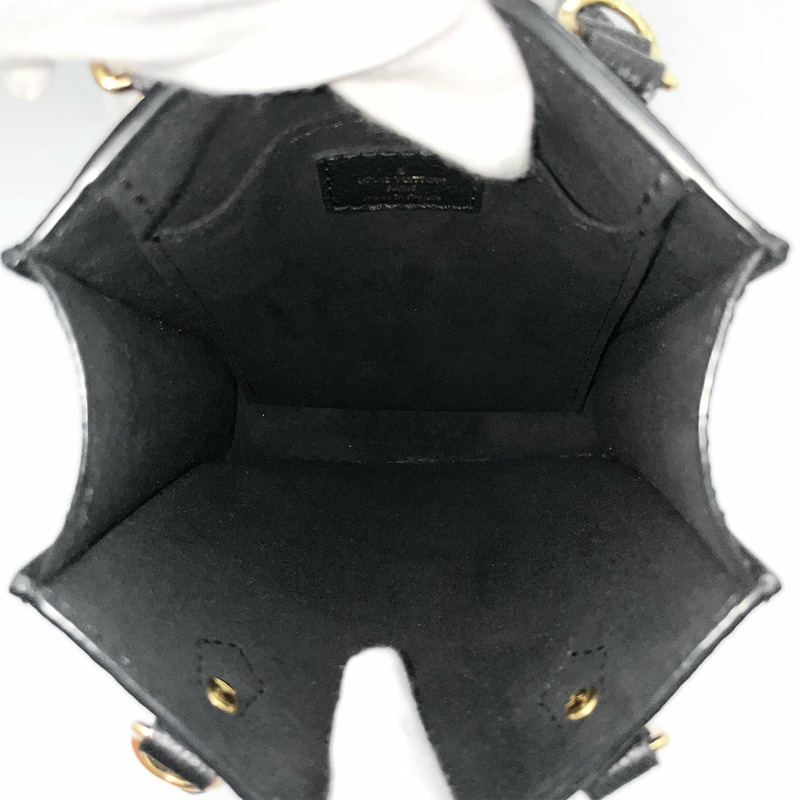路易威登 Petite Sac Plat 肩背包，兩款，Monogram Empreinte 印花，M57937，皮革，金屬，黑色，女士款-4