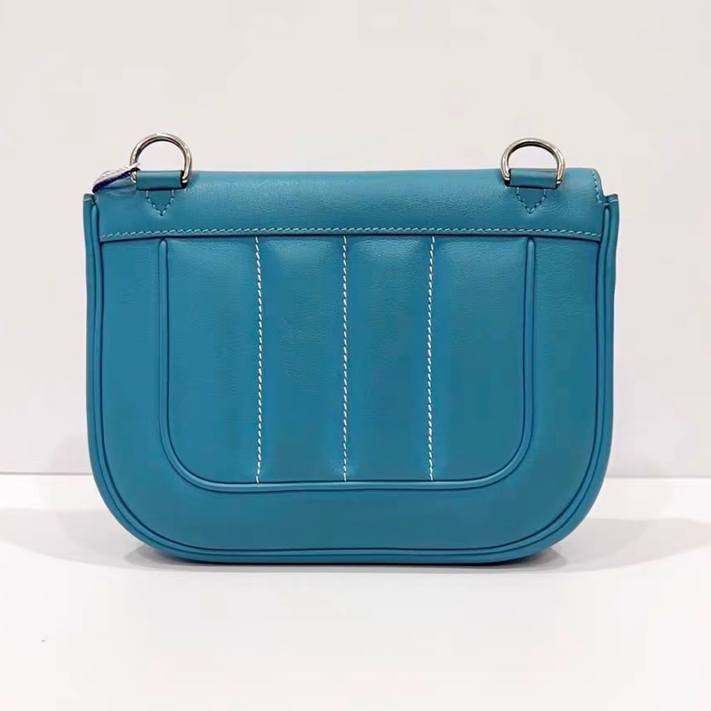 🌈Hermes🩵Mini Berline🩵馬卡龍藍銀扣🌟98.5新🌈Swift皮🌟miniberline🌟Berline🌟愛馬仕🌟-7