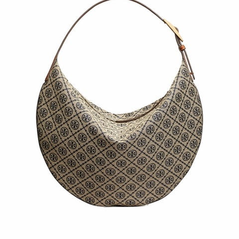 Tory Burch 女士 T Monogram 新月包均碼碼49.5cm*35.5cm