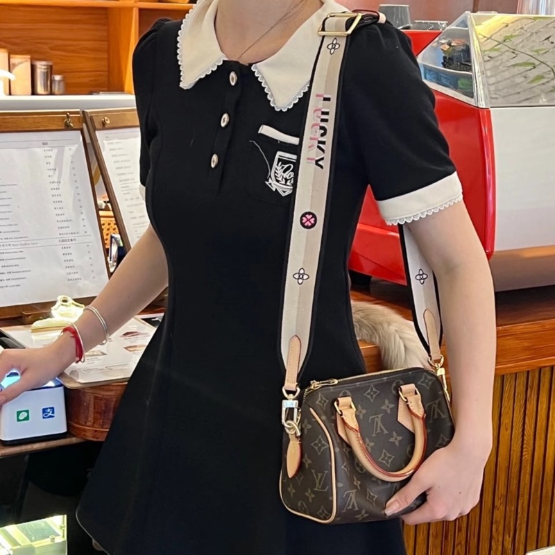 路易威登LV老花黑色肩帶Speedy 20手提斜背波士頓包M46234 經典不敗黃金尺寸 🖤-7